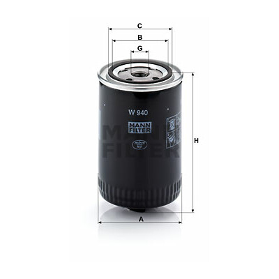 Filtro olio MANN-FILTER W 940