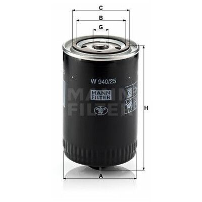 Filtro olio MANN-FILTER W 940/25