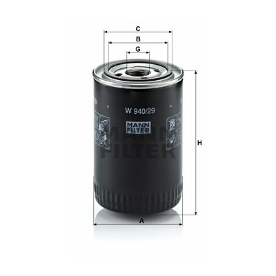 Filtro olio MANN-FILTER W 940/29