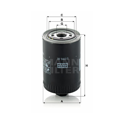 Filtro olio MANN-FILTER W 940/5