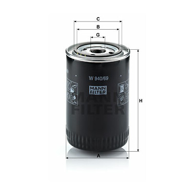 Filtro olio MANN-FILTER W 940/69