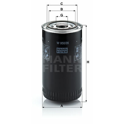 Filtro olio MANN-FILTER W 950/26