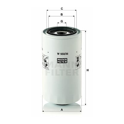 Filtro olio MANN-FILTER W 950/36