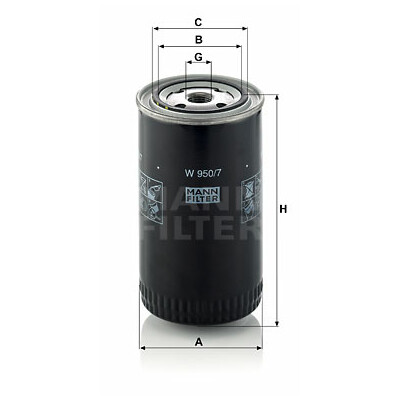 Filtro olio MANN-FILTER W 950/7