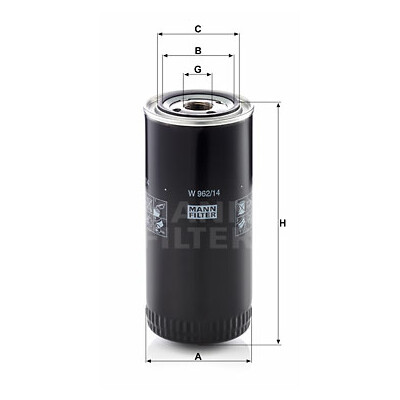 Filtro olio MANN-FILTER W 962/14