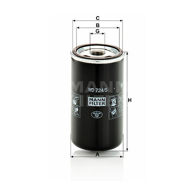 Filtro idraulico, cambio automatico MANN-FILTER WD 724/5