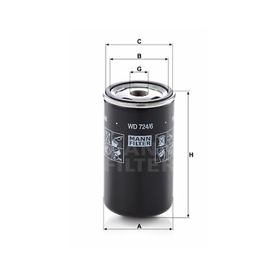 Filtro idraulico, cambio automatico MANN-FILTER WD 724/6