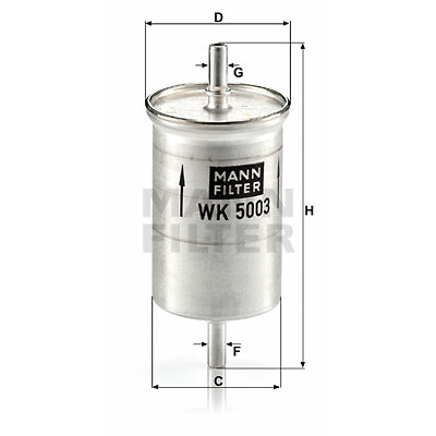 Filtro carburante MANN-FILTER WK 5003