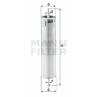 Filtro carburante MANN-FILTER WK 522