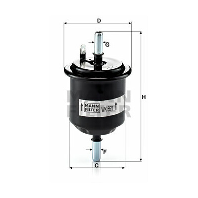 Filtro carburante MANN-FILTER WK 55/1