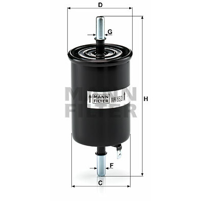 Filtro carburante MANN-FILTER WK 55/2