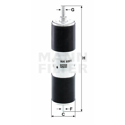 Filtro carburante MANN-FILTER WK 6001