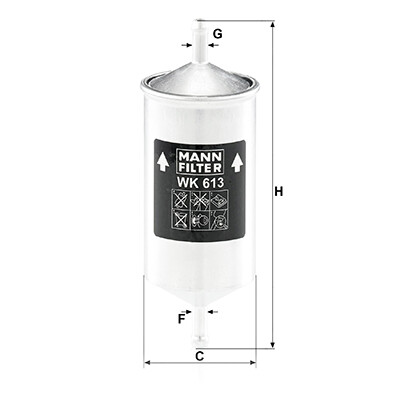 Filtro carburante MANN-FILTER WK 613