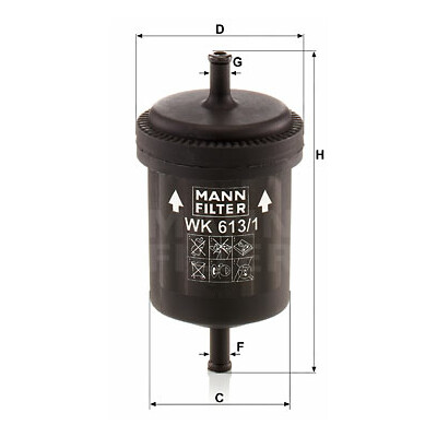 Filtro carburante MANN-FILTER WK 613/1
