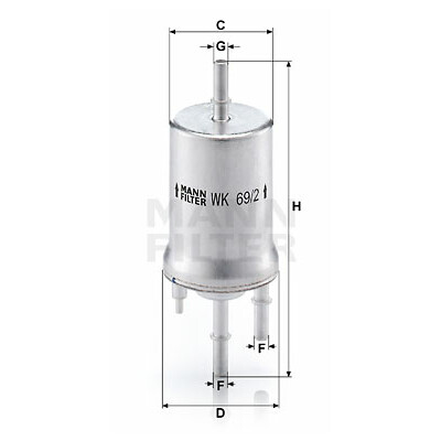 Filtro carburante MANN-FILTER WK 69/2