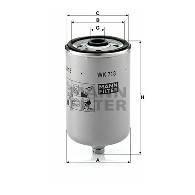 Filtro carburante MANN-FILTER WK 713