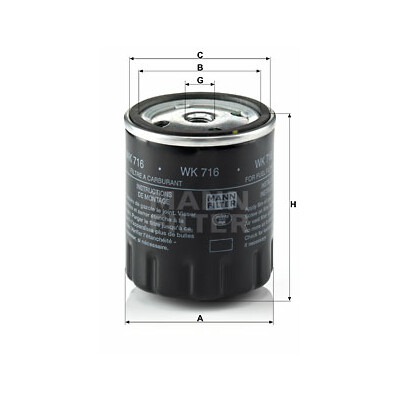 Filtro carburante MANN-FILTER WK 716