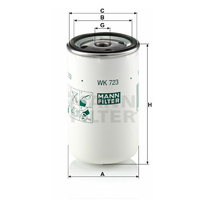 Filtro carburante MANN-FILTER WK 723