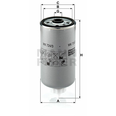Filtro carburante MANN-FILTER WK 724/3