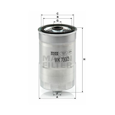 Filtro carburante MANN-FILTER WK 730/2 x