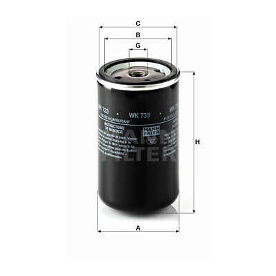 Filtro carburante MANN-FILTER WK 733