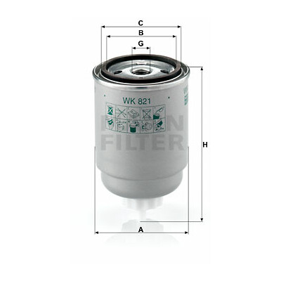 Filtro carburante MANN-FILTER WK 821