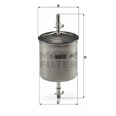 Filtro carburante MANN-FILTER WK 832/2
