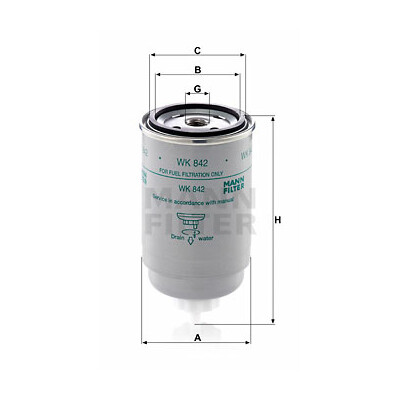 Filtro carburante MANN-FILTER WK 842