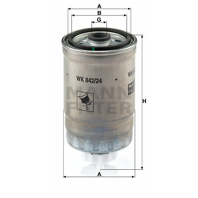 Filtro carburante MANN-FILTER WK 842/24