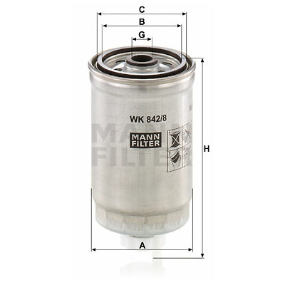 Filtro carburante MANN-FILTER WK 842/8