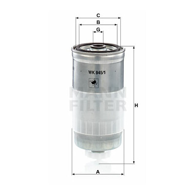 Filtro carburante MANN-FILTER WK 845/1