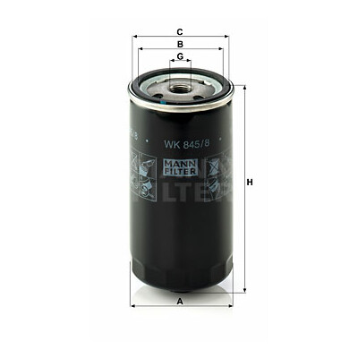 Filtro carburante MANN-FILTER WK 845/8