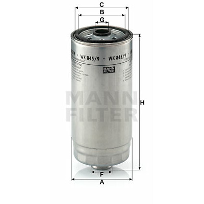 Filtro carburante MANN-FILTER WK 845/9
