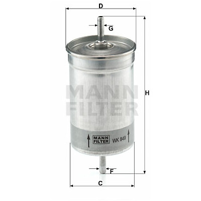Filtro carburante MANN-FILTER WK 849