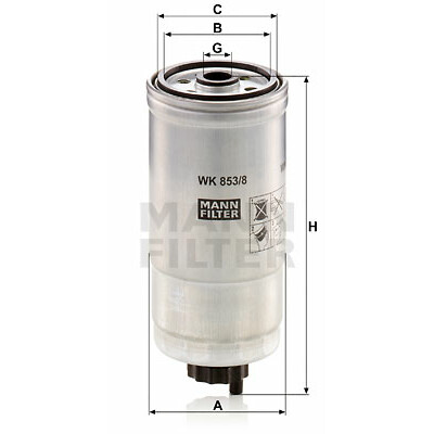 Filtro carburante MANN-FILTER WK 853/8