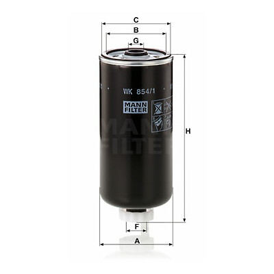 Filtro carburante MANN-FILTER WK 854/1