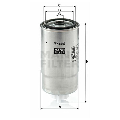 Filtro carburante MANN-FILTER WK 854/3
