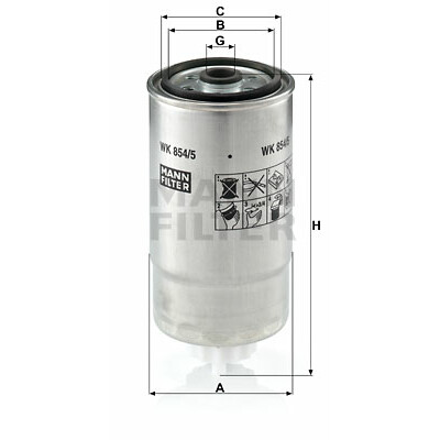 Filtro carburante MANN-FILTER WK 854/5