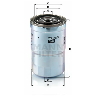 Filtro carburante MANN-FILTER WK 940/37 x