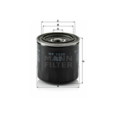 Filtro olio MANN-FILTER WP 1026