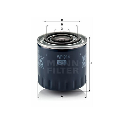 Filtro olio MANN-FILTER WP 914