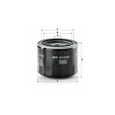 Filtro olio MANN-FILTER WP 914/80
