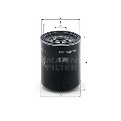 Filtro olio MANN-FILTER WP 920/80