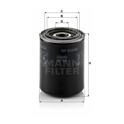 Filtro olio MANN-FILTER WP 928/82