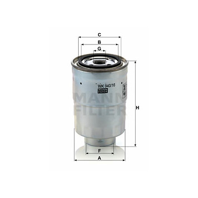 Filtro carburante MANN-FILTER WK 940/16 x