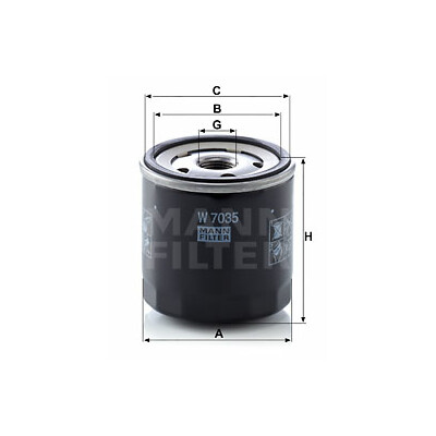 Filtro olio MANN-FILTER W 7035