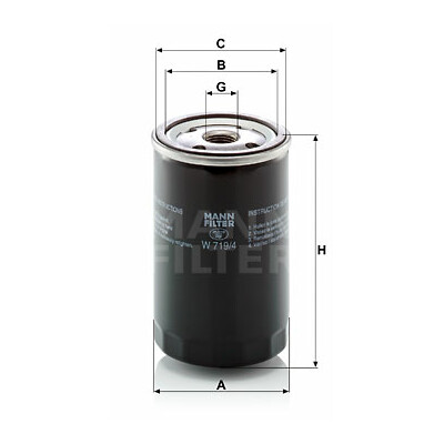 Filtro olio MANN-FILTER W 719/4