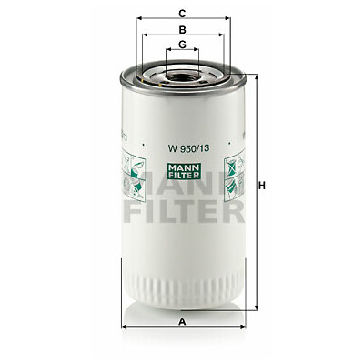 Filtro olio MANN-FILTER W 950/13