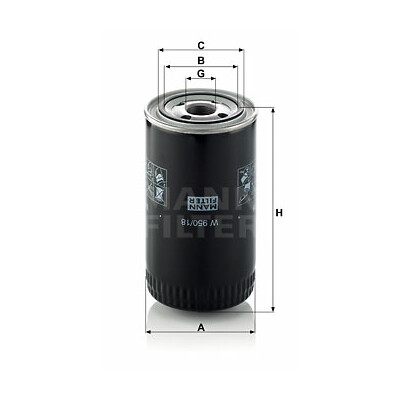 Filtro olio MANN-FILTER W 950/18