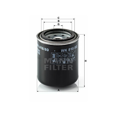 Filtro carburante MANN-FILTER WK 818/80